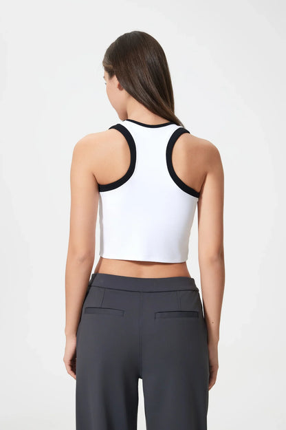 Débardeur de sport sans coutures - Blanc