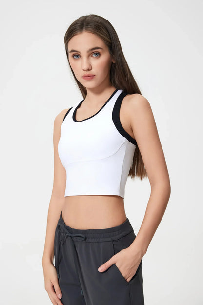 Débardeur de sport sans coutures - Blanc