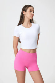 Athlete Seamless Workout Tee-White