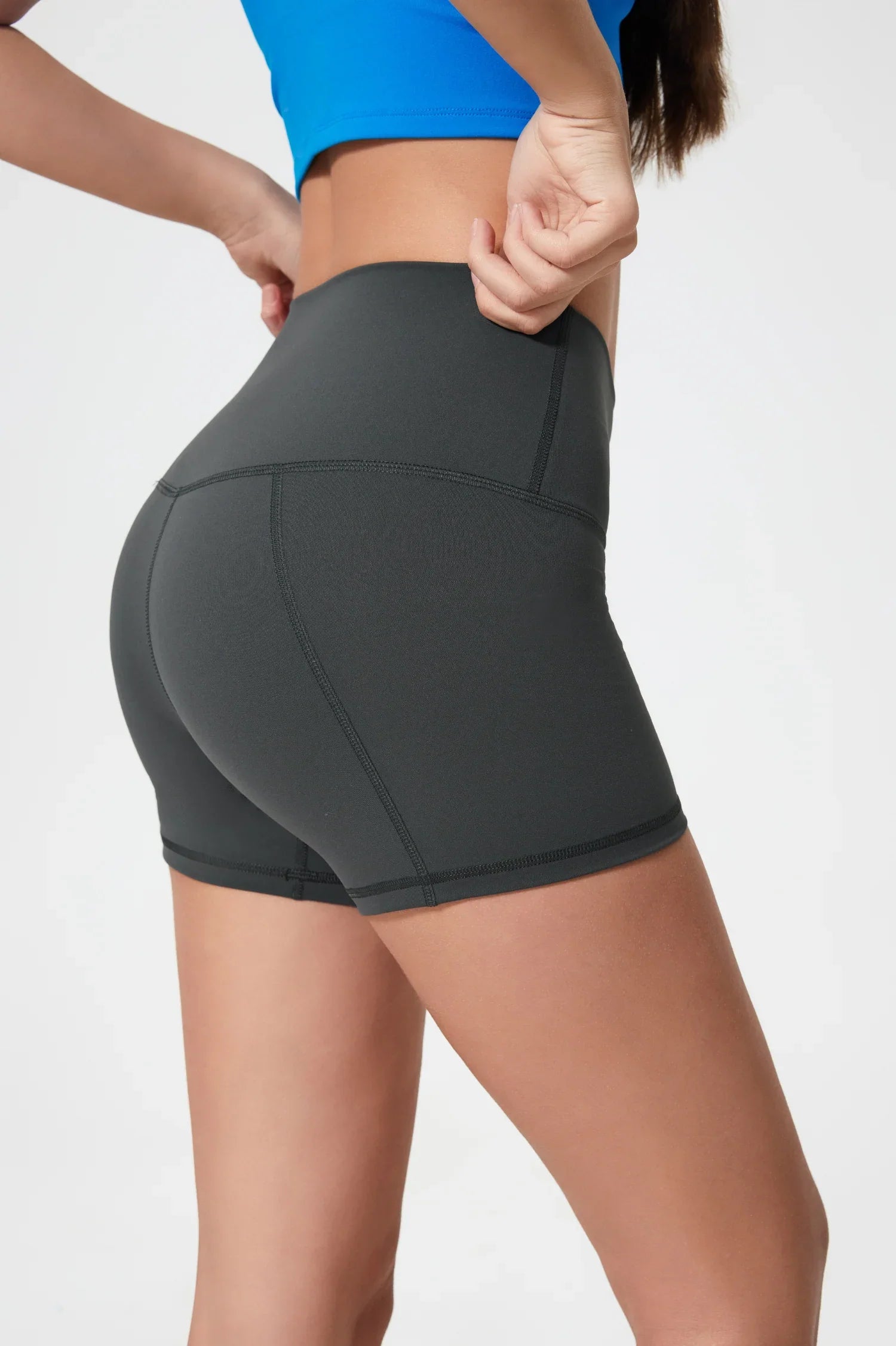 Velafit All Day Fitness Shorts-Graphite gray