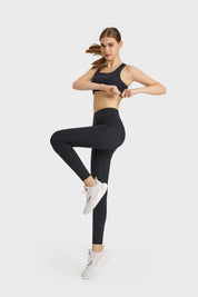 All Day Yoga Training Sports Leggings-Black