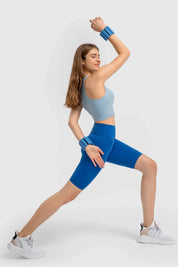 Débardeur de yoga Athlete Gym - Gris bleu