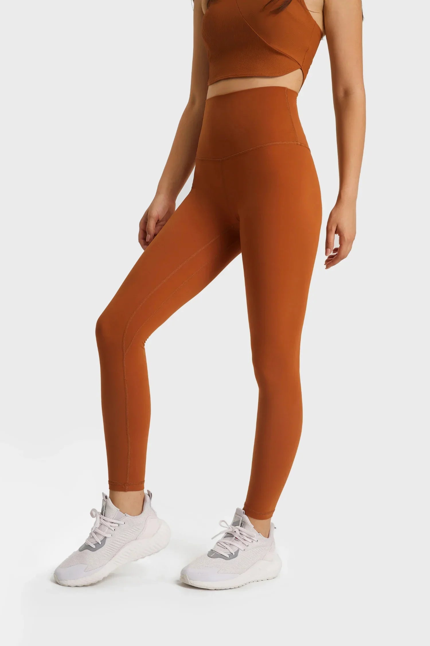 Velafit Soft Yoga Leggings-Orange brown