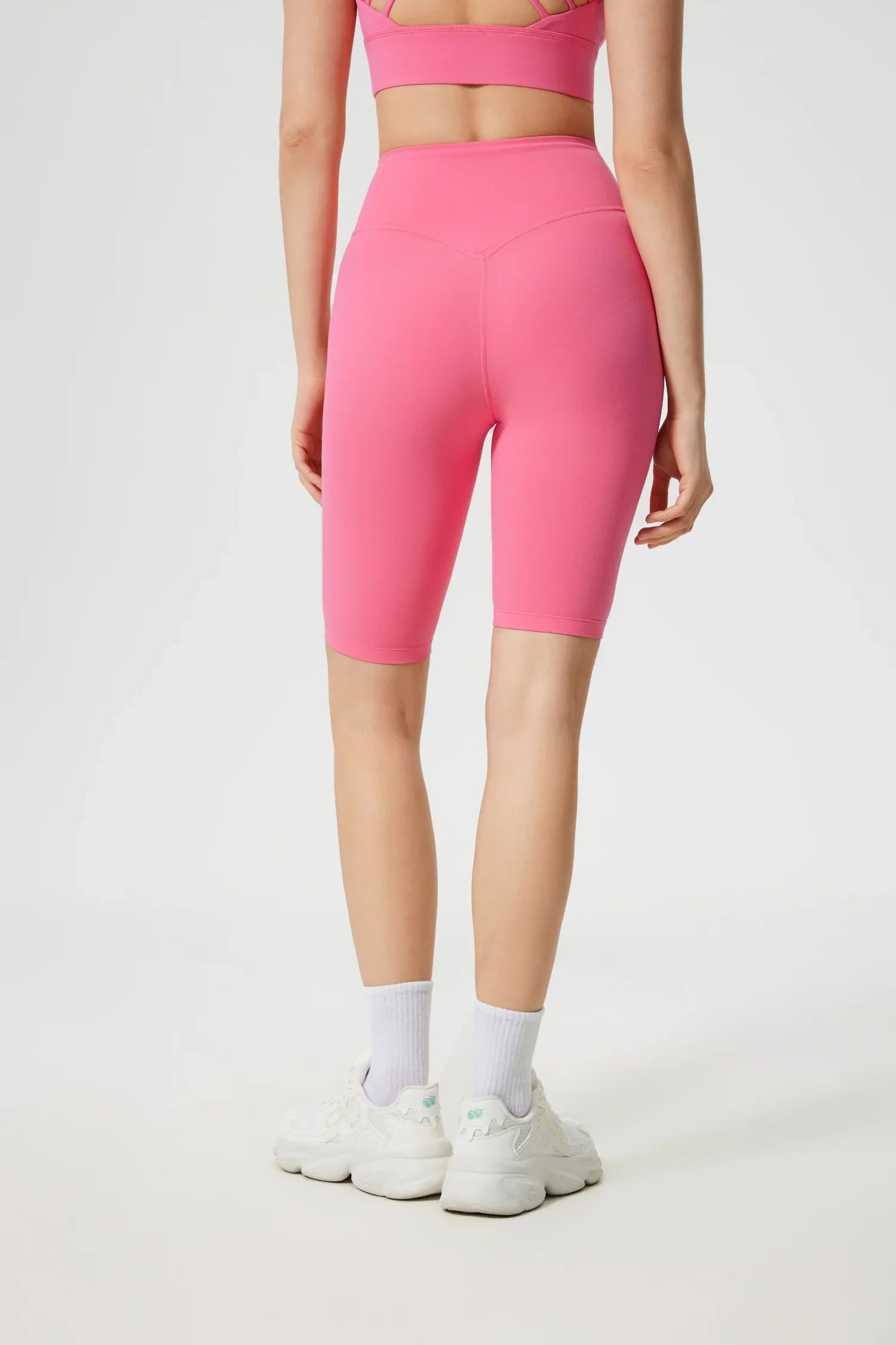 Velafit Tummy Control Sports Shorts-Pink