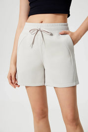 All Day Yoga Workout Shorts-White
