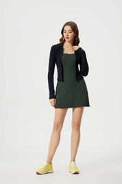 Sports Tennis All Day Dresses-Dark green