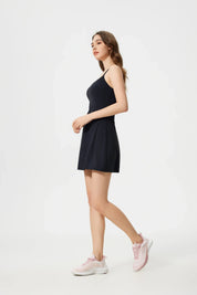 Sports Tennis All Day Dresses-Black