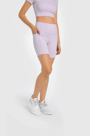 Velafit All Day High Waist Shorts-Mint purple