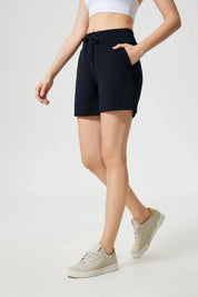 All Day Yoga Workout Shorts-Black