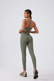 Endurance Yoga Bra-Gray-green