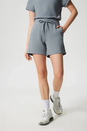 All Day Yoga Workout Shorts-Gray