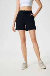 All Day Yoga Workout Shorts-Black