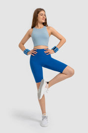 Débardeur de yoga Athlete Gym - Gris bleu