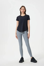 All Day Sports Longline Tee-Black