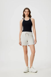 All Day Yoga Workout Shorts-White