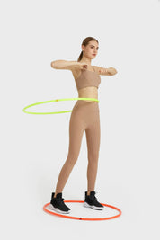 Leggings de sport pour entraînement de yoga toute la journée - Rose marron