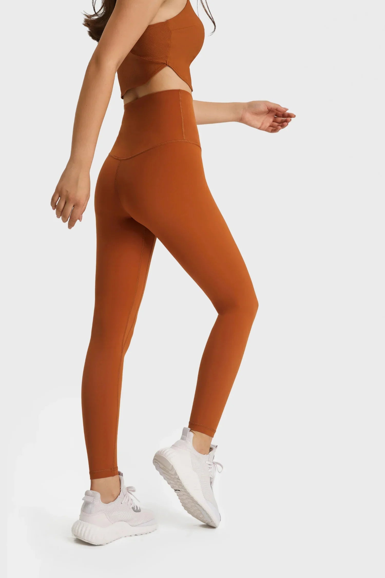 Velafit Soft Yoga Leggings-Orange brown
