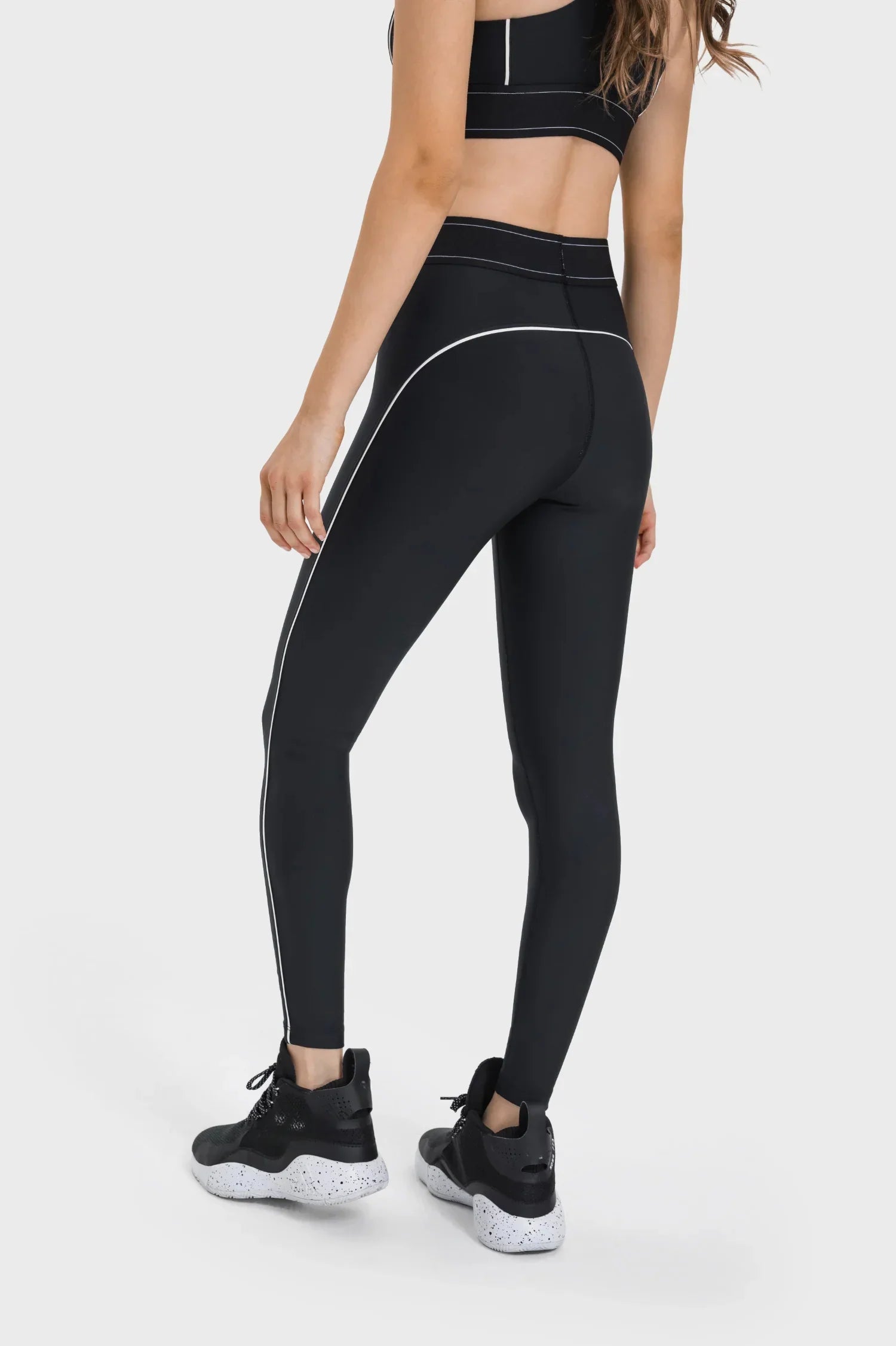 Active Training Yoga Fitness Leggings-Schwarz