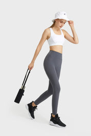 All Day Yoga Training Sports Leggings-Gem gray
