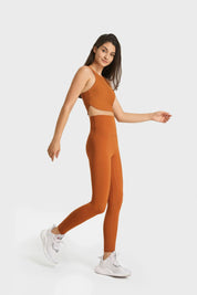Velafit Soft Yoga Leggings-Orange brown