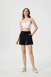 All Day Yoga Workout Shorts-Black