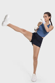 Débardeur de sport sans coutures Athlete - Bleu asphalte