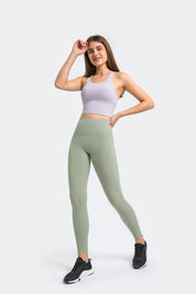 Legging d'entraînement taille haute - Vert thé