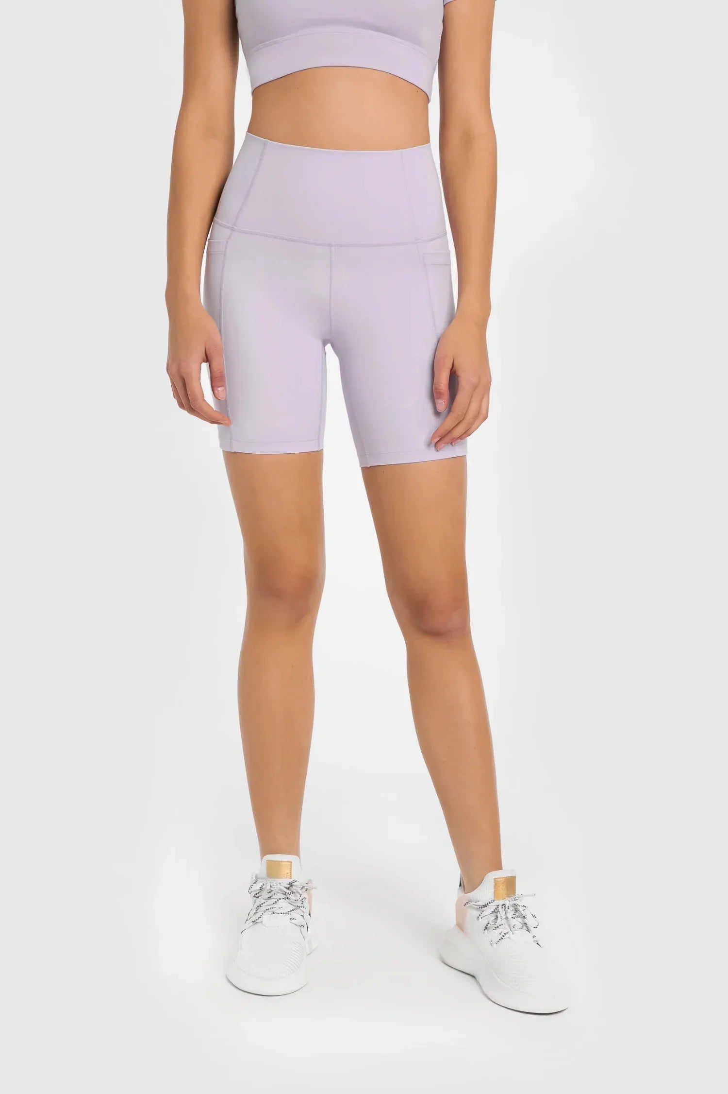 Velafit All Day High Waist Shorts-Mint purple