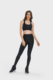 Active Training Yoga Fitness Leggings-Schwarz