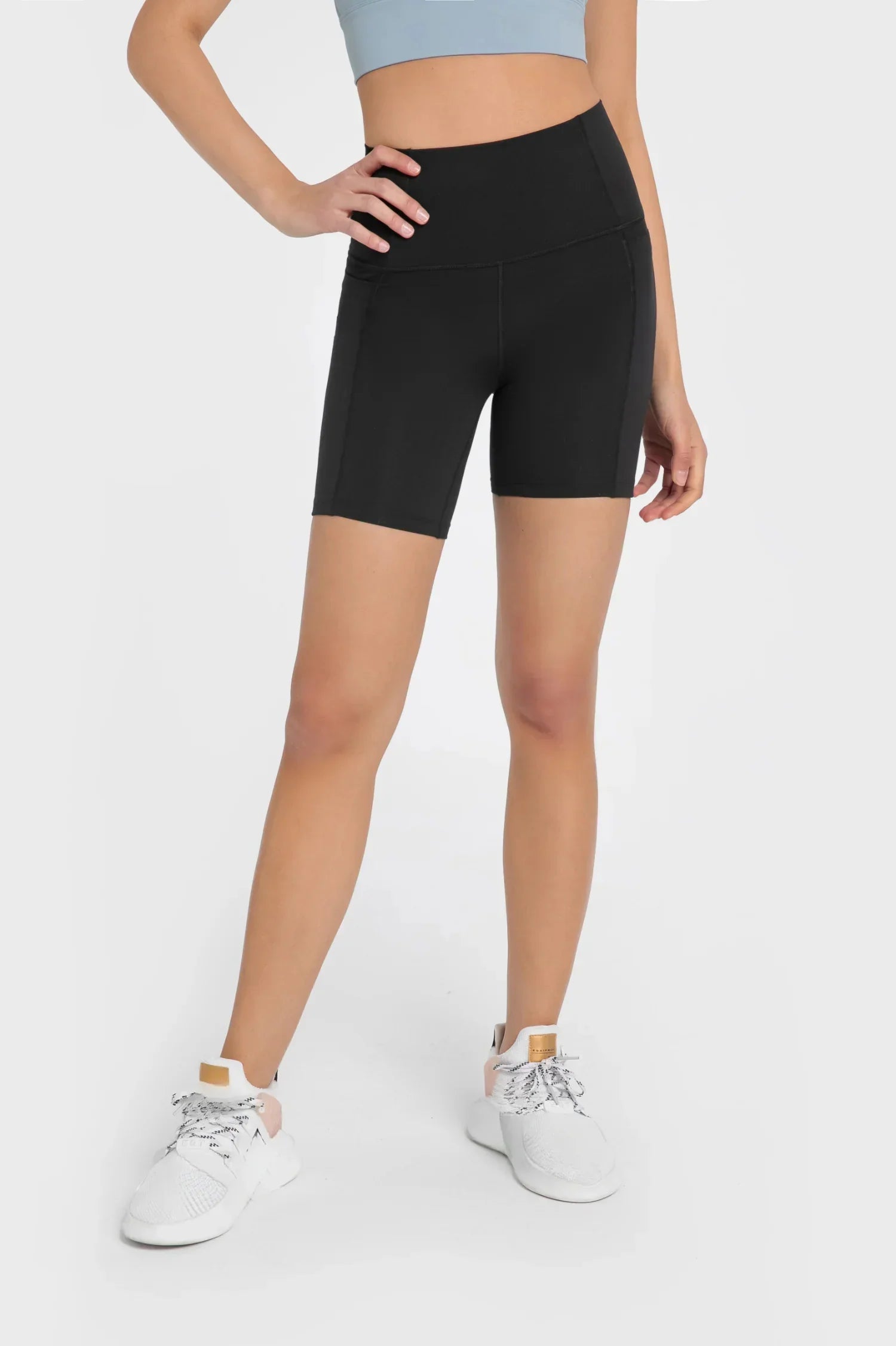 Velafit All Day High Waist Shorts-Black