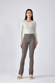Breathe Easy Long Sleeve Top-Egg white