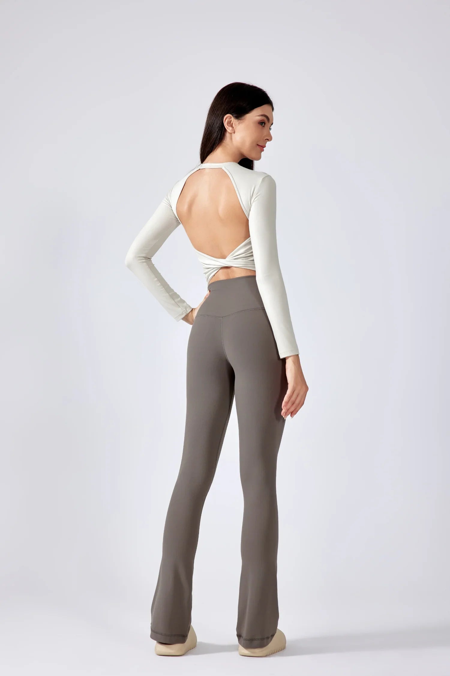 Breathe Easy Long Sleeve Top-Egg white