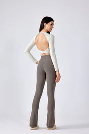 Breathe Easy Long Sleeve Top-Egg white
