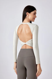Breathe Easy Long Sleeve Top-Egg white