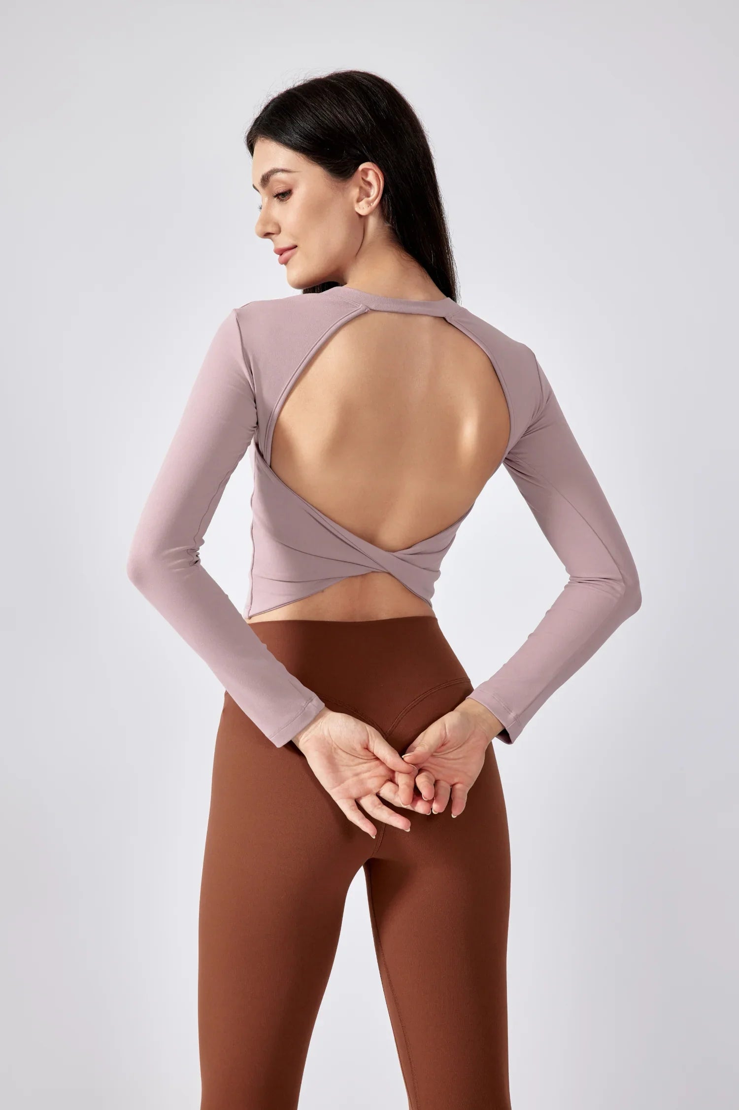 Breathe Easy Long Sleeve Top-Fog pink