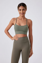 Endurance Yoga Bra-Gray-green