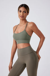 Endurance Yoga Bra-Gray-green