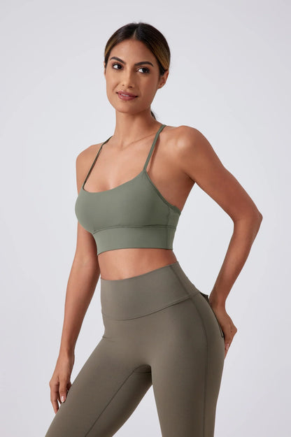 Soutien-gorge de yoga Endurance - Gris-vert