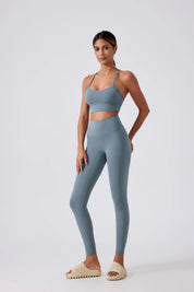 Soutien-gorge de yoga Endurance - Gris-bleu
