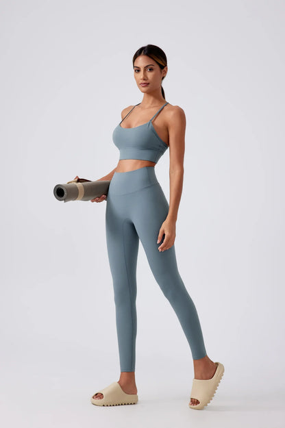 Soutien-gorge de yoga Endurance - Gris-bleu