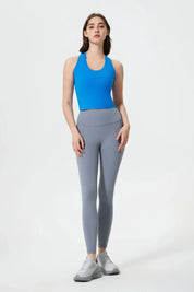 Power Medium Impact Bra Tank-Capri blue