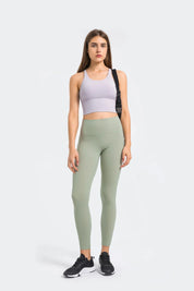 Legging d'entraînement taille haute - Vert thé