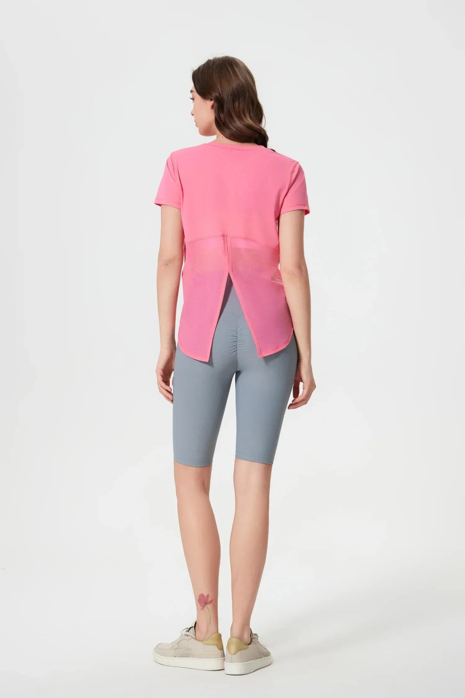 All Day Sports Longline Tee-Pink