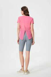 All Day Sports Longline Tee-Pink