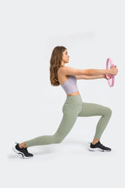 Legging d'entraînement taille haute - Vert thé
