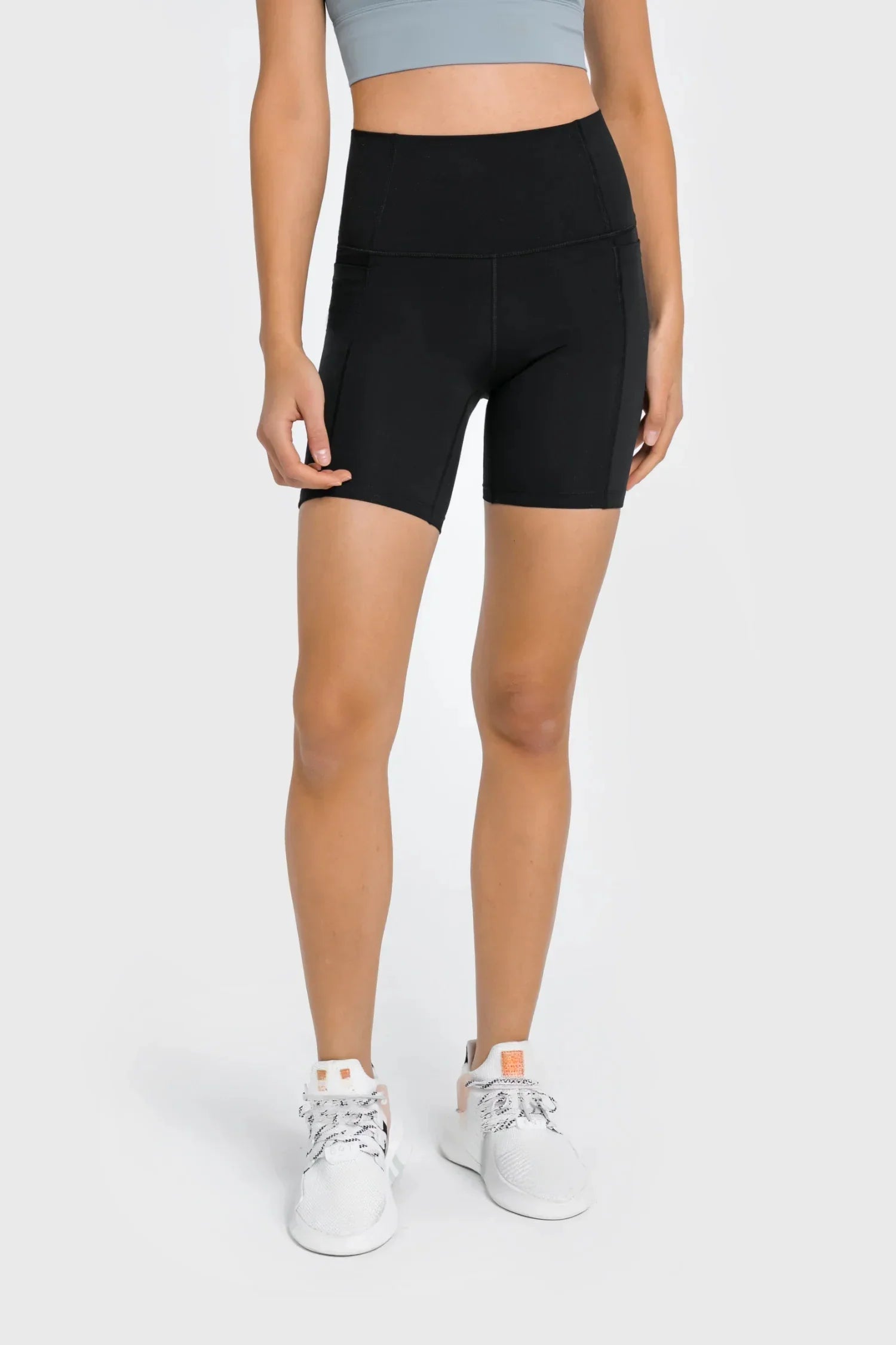 Velafit All Day High Waist Shorts-Black