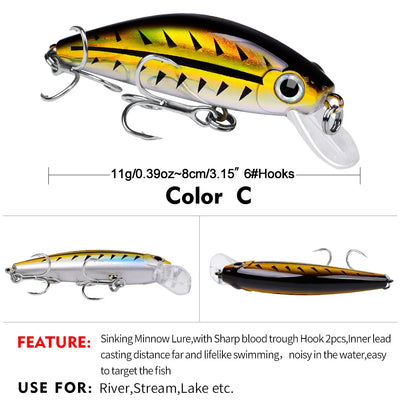 ABYSS 80 Sinking Minnow 3-1/8" - 3/8oz