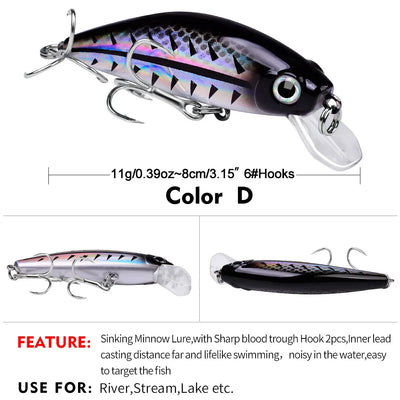 ABYSS 80 Sinking Minnow 3-1/8" - 3/8oz