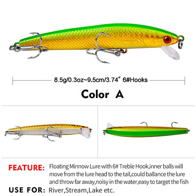 AURA 95 Floating Minnow 3-3/4" - 5/16oz