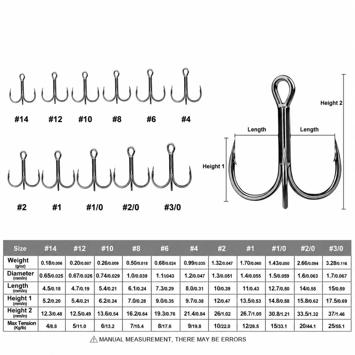 Black Nickel Treble Hook-info